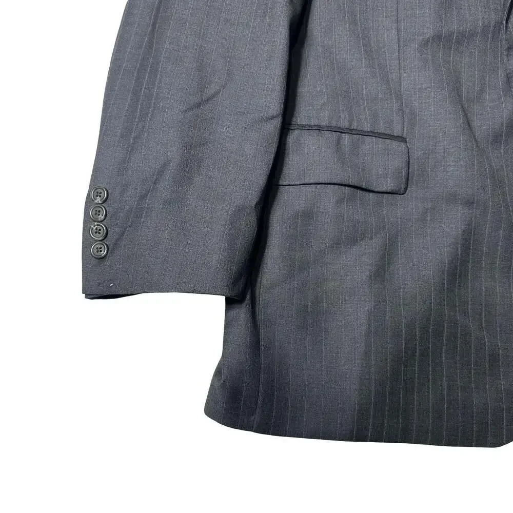 Lauren Ralph Lauren Men 48R Gray Pinstripe Pure New Wool Blazer Sport Woolmark